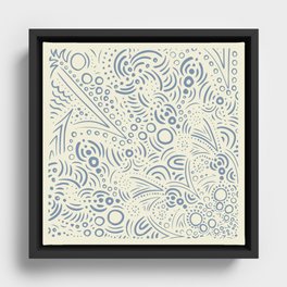 Intricate Exotic Pattern Beige Framed Canvas