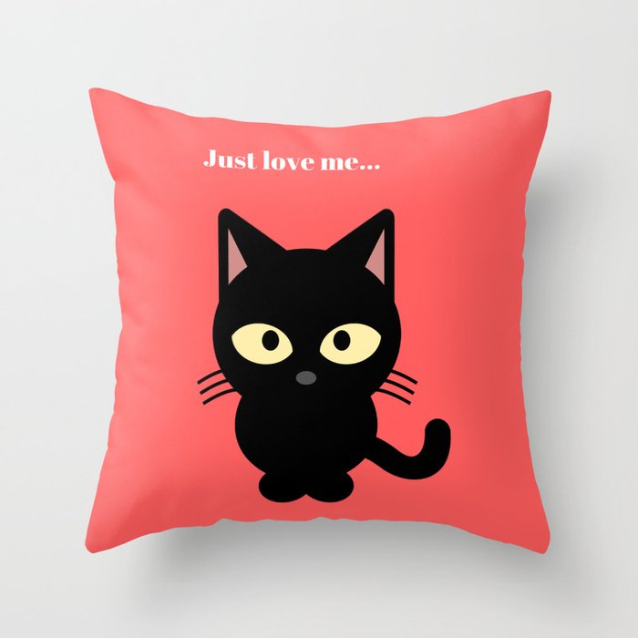 Cat, Cats - Love Cats Throw Pillow