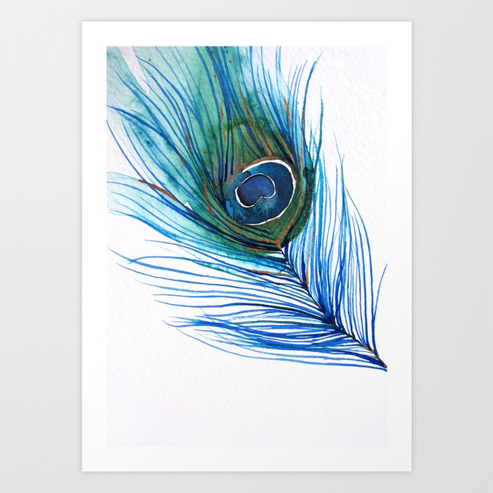 Peacock Feather I Art Print