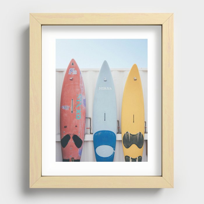 Surfboards Recessed Framed Print