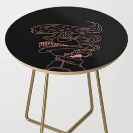 Love or Die Tryin’ Cowhand - Black & Pink Side Table