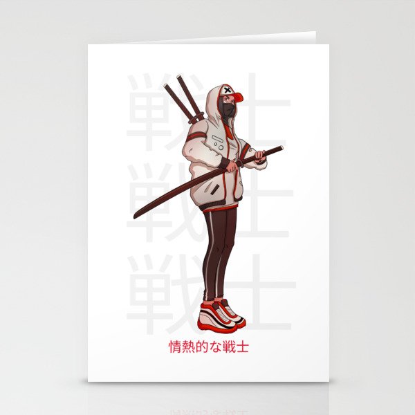 Anime figure heart of warrior japanese figure Stationery Cards