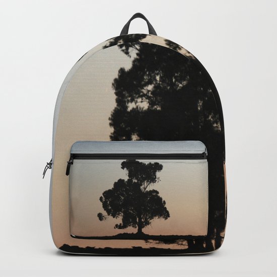 Eucalyptus trees at sunset Backpack