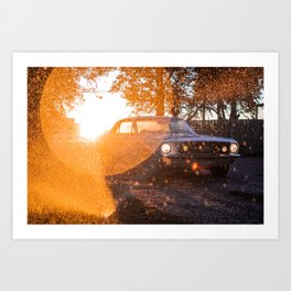 Mustang Sparks Flare Art Print