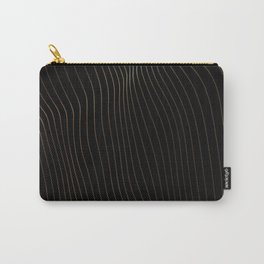 Modern Golden Lines Striped Pattern Carry-All Pouch