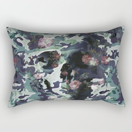 Camouflage Skull V2 Rectangular Pillow