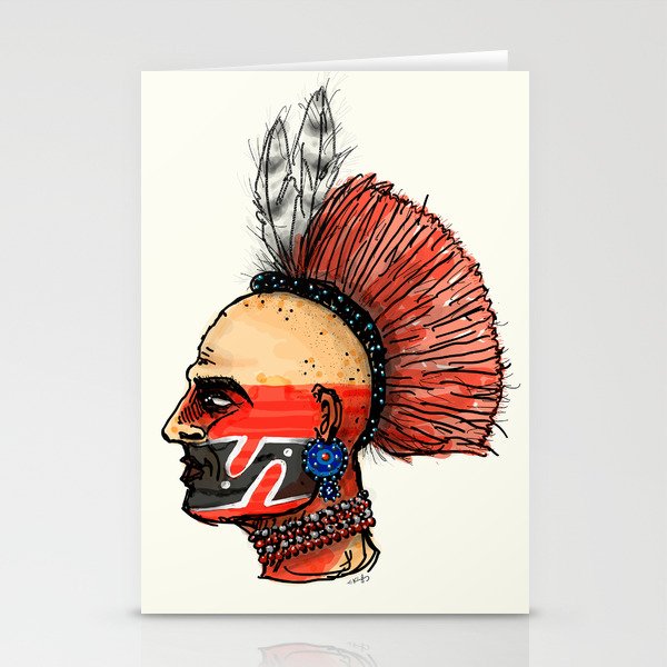 Native Warrior Stationery Cards