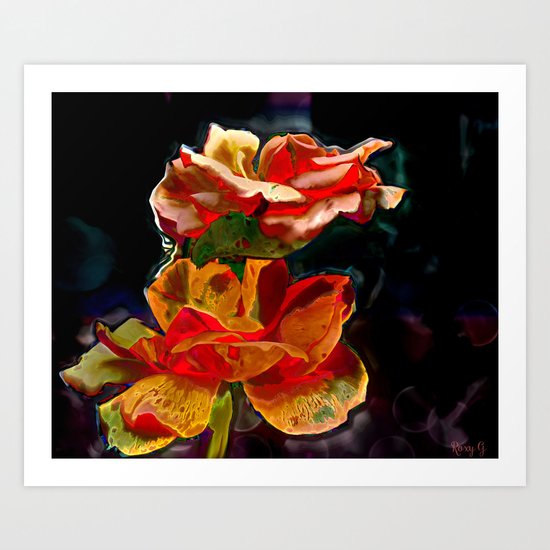 Romantic Flowers Art Print
