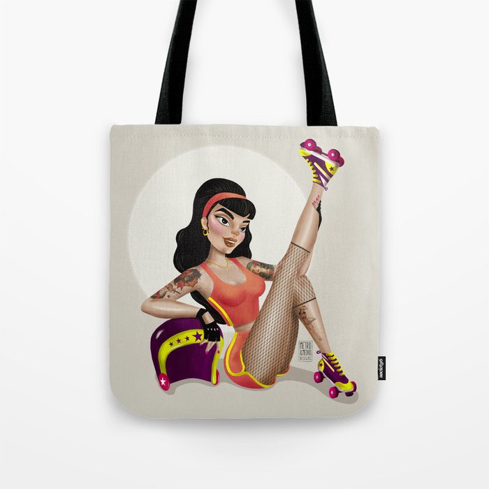 M&m Designs - Rollergirl Pin-up Tote Bag
