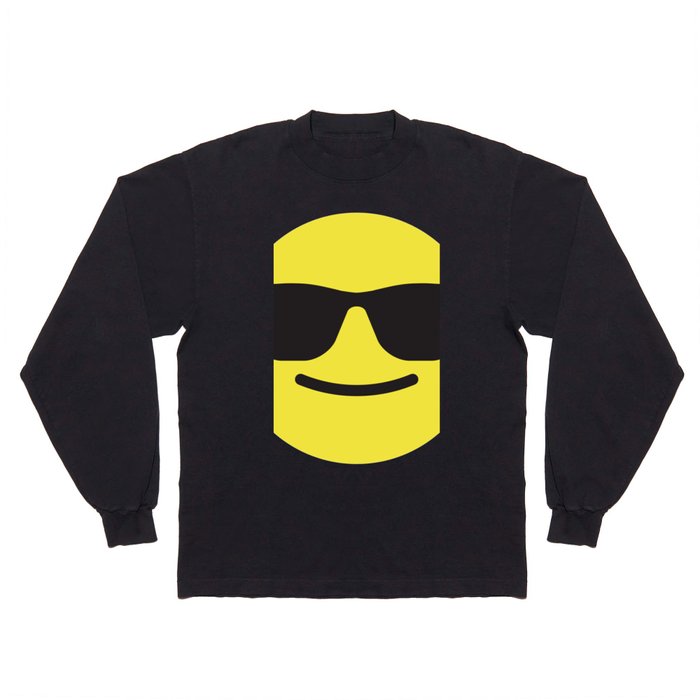 Smiling Sunglasses Face Emoji Long Sleeve T Shirt