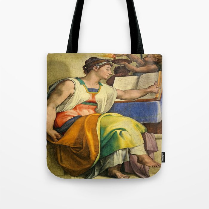 Michelangelo Erythraean Sibyl, Sistine Chapel Tote Bag