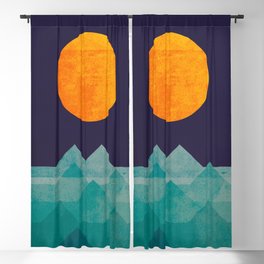 The ocean, the sea, the wave - night scene Blackout Curtain