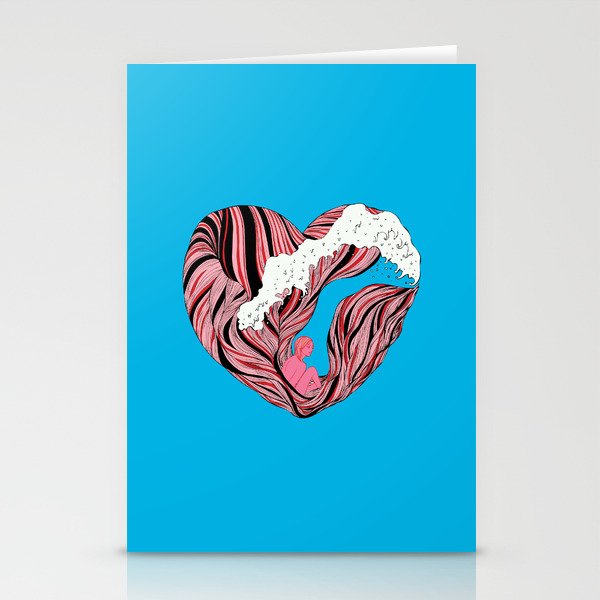 Ocean Heart Stationery Cards