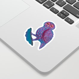 Purple Fantasy Owl Sticker