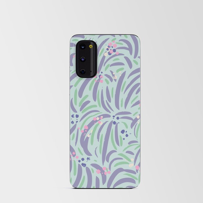 Powerful and floral pattern mint Android Card Case