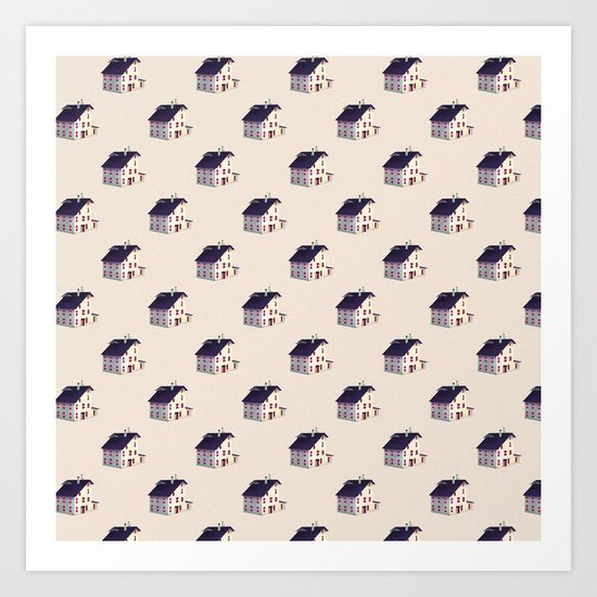 Mountain Castle - Pattern Art Print