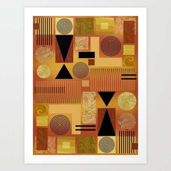 GEO-1 | yellow gold Art Print
