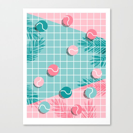 Shot Caller - memphis throwback palm springs country club tennis athlete pro sports 1980s retro city Canvas Print