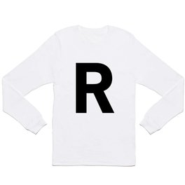 Letter R (Black & White) Long Sleeve T-shirt