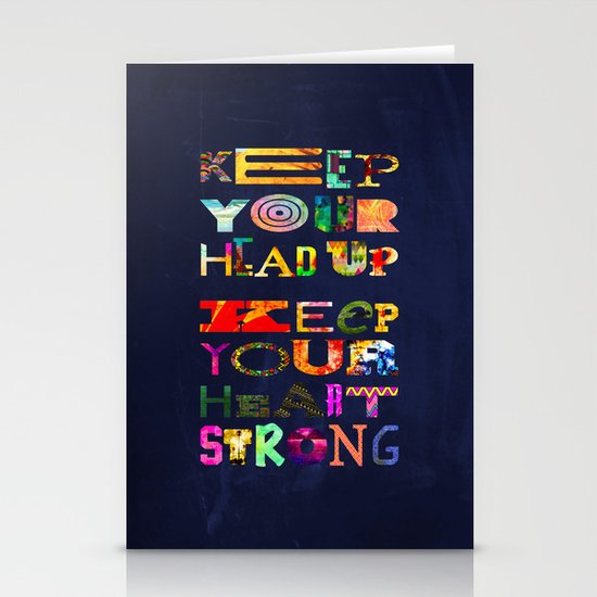 Keep your head up Stationery Cards