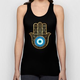 Evil Eye Amulet Hamsa Hand Mandala Unisex Tank Top