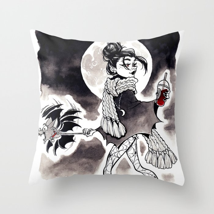 Casual Vampire Throw Pillow By Asurocks Society6