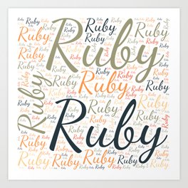 Ruby Art Print