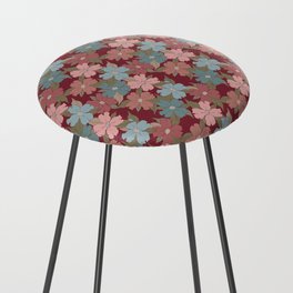 deep red and pink floral dogwood symbolize rebirth and hope Counter Stool