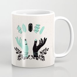 Healing Hands & Crystals | Green Coffee Mug