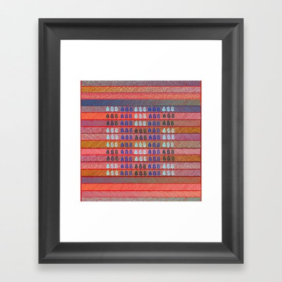 Leaves pattern Framed Art Print