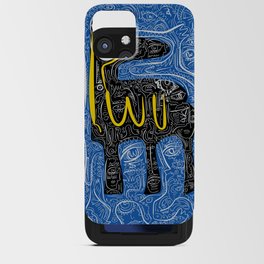 Black Llama Blue Street Art Graffiti iPhone Card Case