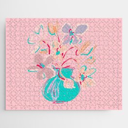 Modern abstract spring flowers  Jigsaw Puzzle