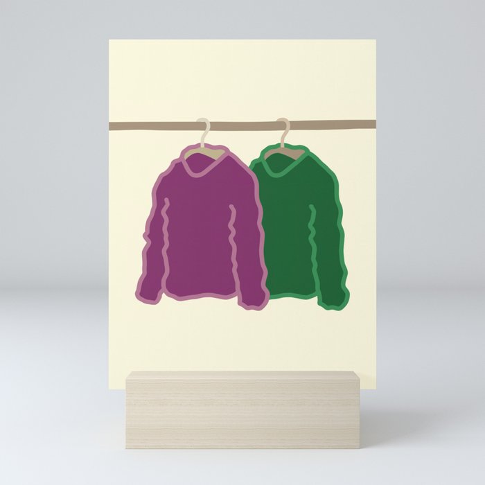Hang clothes 3 Mini Art Print