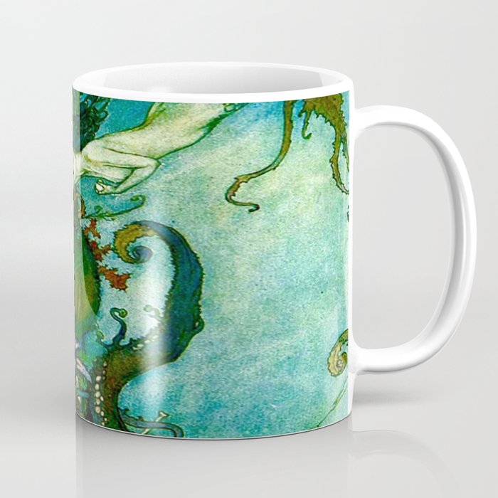 “The Mermaid’s Treasure Trove” by Edmund Dulac (1918) Coffee Mug