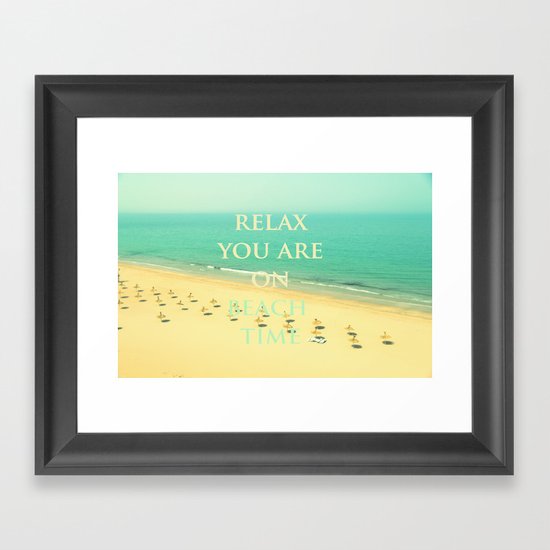 Beach time Framed Art Print