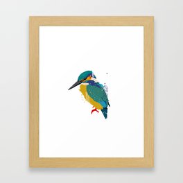 Kingfisher bird Framed Art Print