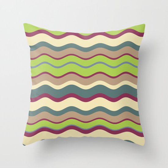 Appley Wave Throw Pillow