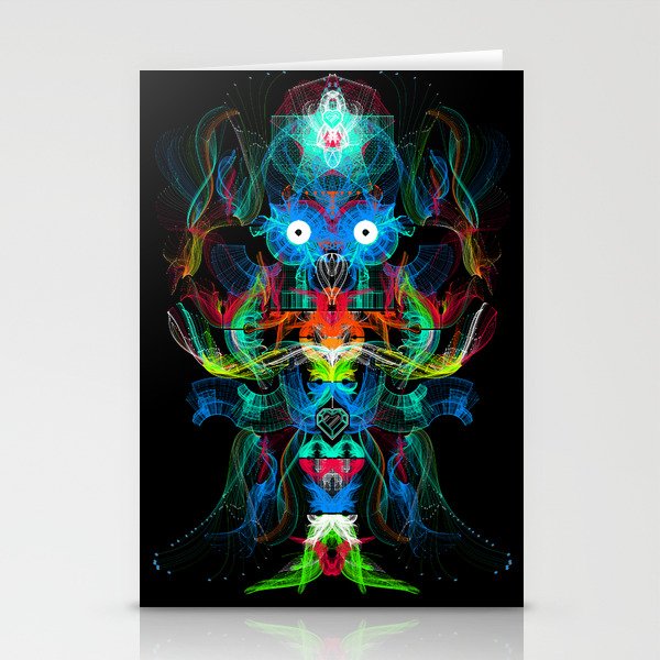 Neon Owl Avatar Stationery Cards