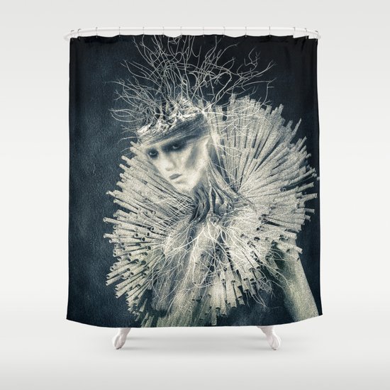 Dark Portrait III (colour option) Shower Curtain
