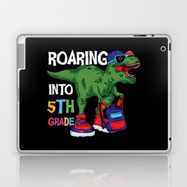 Roaring Into 5th Grade Student Dinosaur Laptop Skin