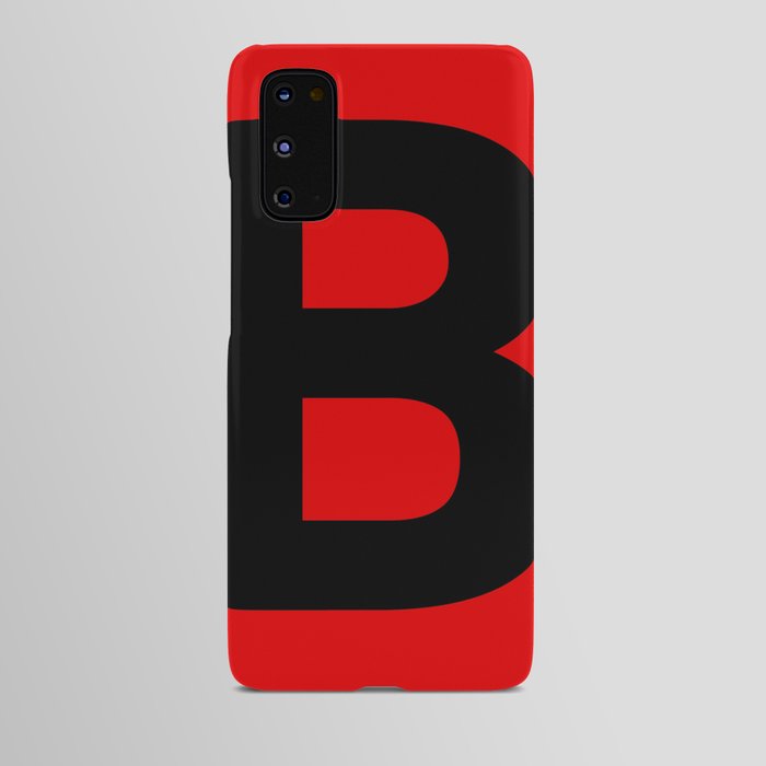 Letter B (Black & Red) Android Case