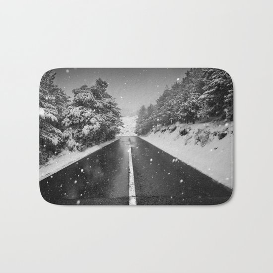 "The road". Bw Bath Mat