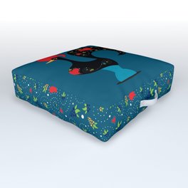 Portuguese Good Luck Rooster of Barcelos Outdoor Floor Cushion
