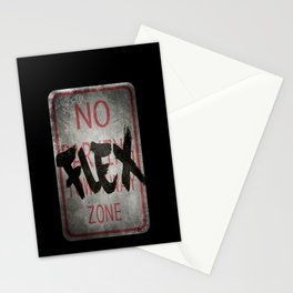 No Flex Zone Sign Stationery Cards