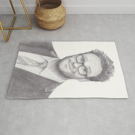 Seth Rogen Pencil drawing Rug | Sausageparty, Thisistheend, Illustration, Black and White, Weed, Jamesfranco, Graphite, Other, 420, Theinterview 
