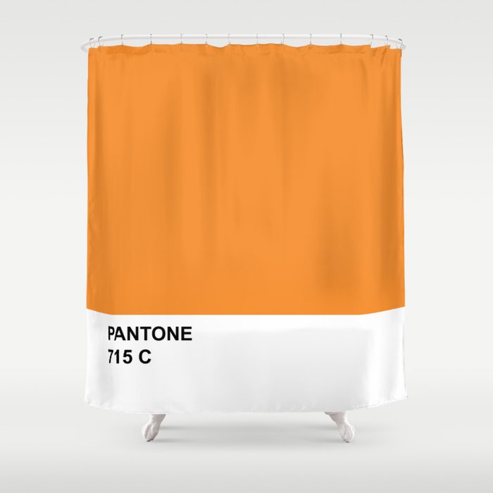Pantone Orange Shower Curtain