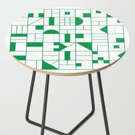 Abstract Pattern Green Side Table