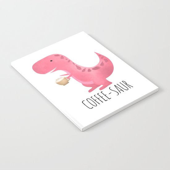 Coffee-saur | Pink Notebook