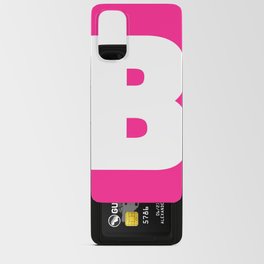 B (White & Dark Pink Letter) Android Card Case