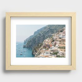 Positano Cliffs Recessed Framed Print